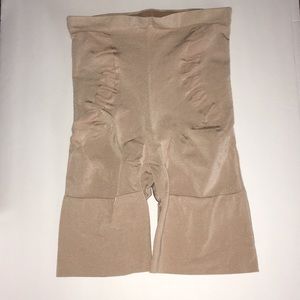 Spanx High Waist Mid-Thigh Bodysuit Panty Nude XL